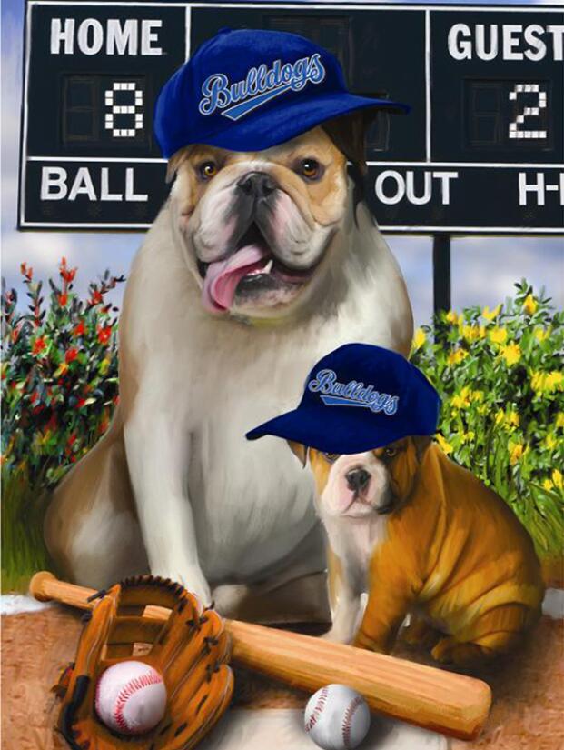 Baseball dogs - Diamond Paint