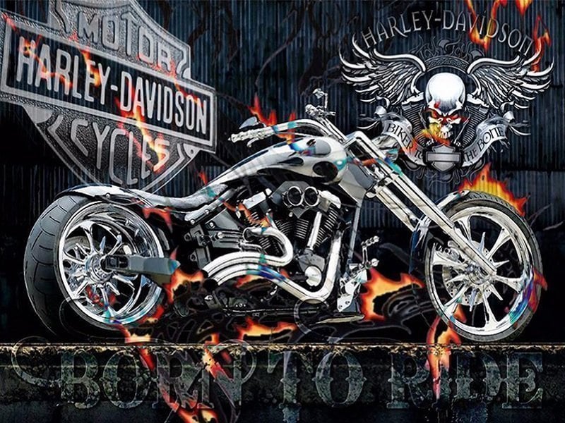 Harley Davidson - Sort baggrund