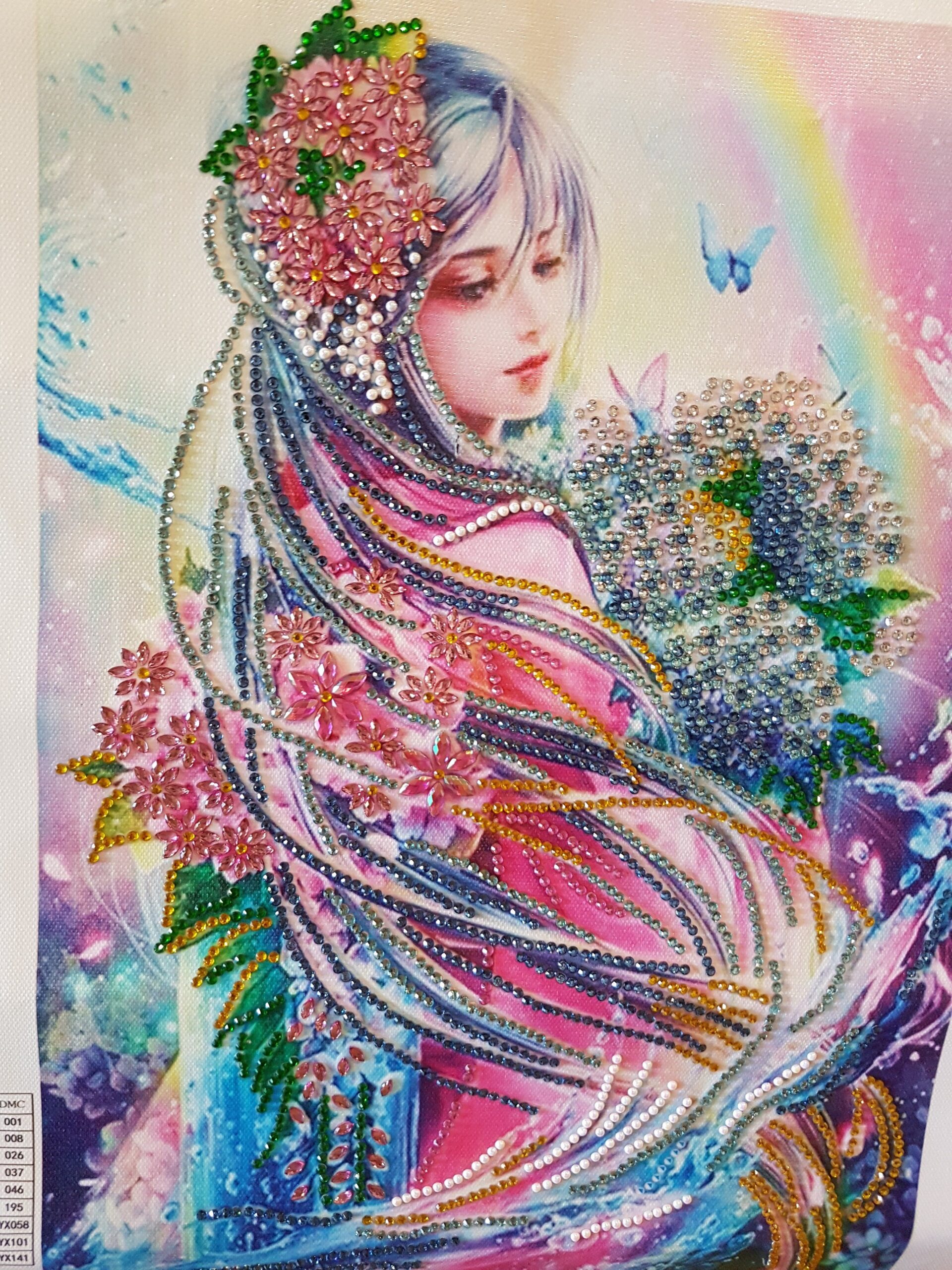 Diamond Painting - Smuk fe med blomster thumbnail