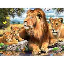Løvefamilie - Diamond Paint