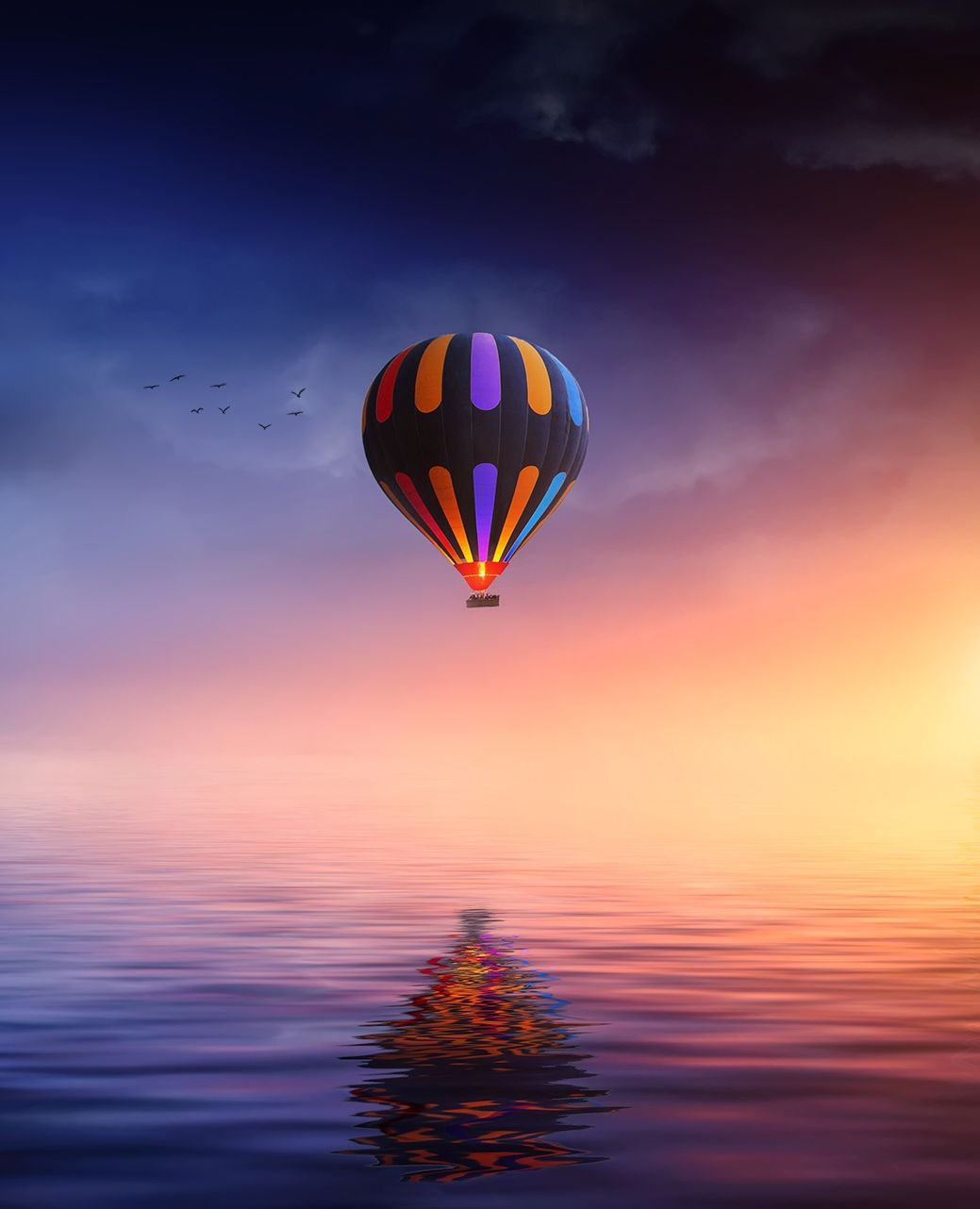Diamond Painting - Luftballon over vand - Luftballon C thumbnail