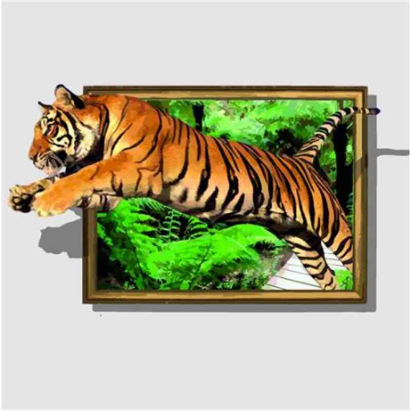 Tiger ud af jungle - Diamond Paint