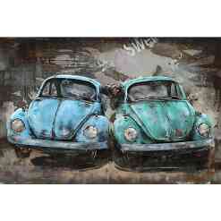 2 blå Volkswagen Bobler i diamond paint