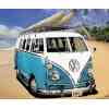 Blå volkswagen bus i diamond paint