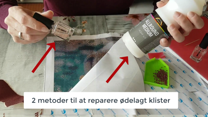 2 metoder til at reparere ødelagt klister i diamond paint