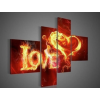4-delt Love i diamond paint