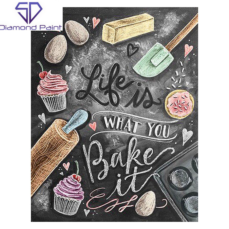 Diamond Painting - Life is what you bake it (bagerbillede) thumbnail