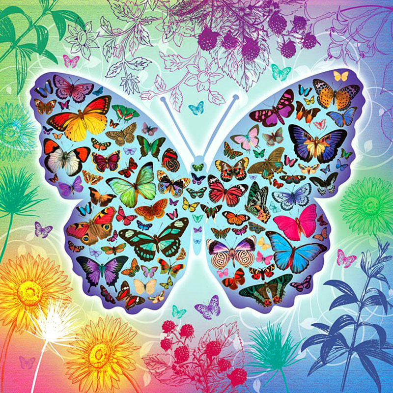 Diamond Painting - Sommerfugl lavet af sommerfugle thumbnail