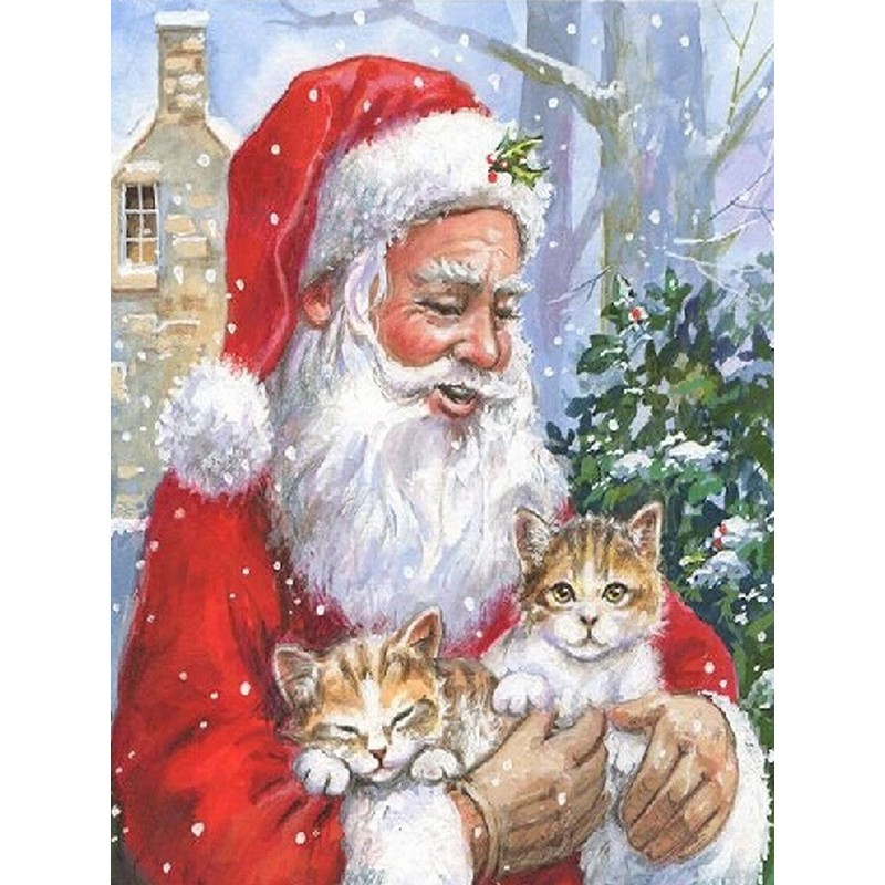 Julemand med kattekillinger