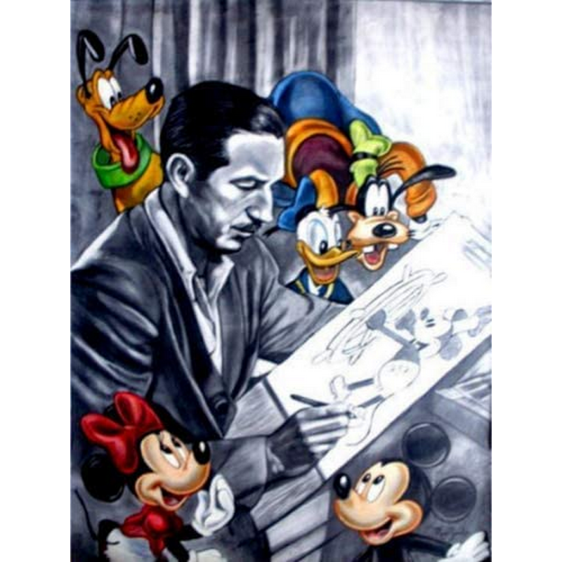 Diamond Painting - Walt Disney med venner thumbnail