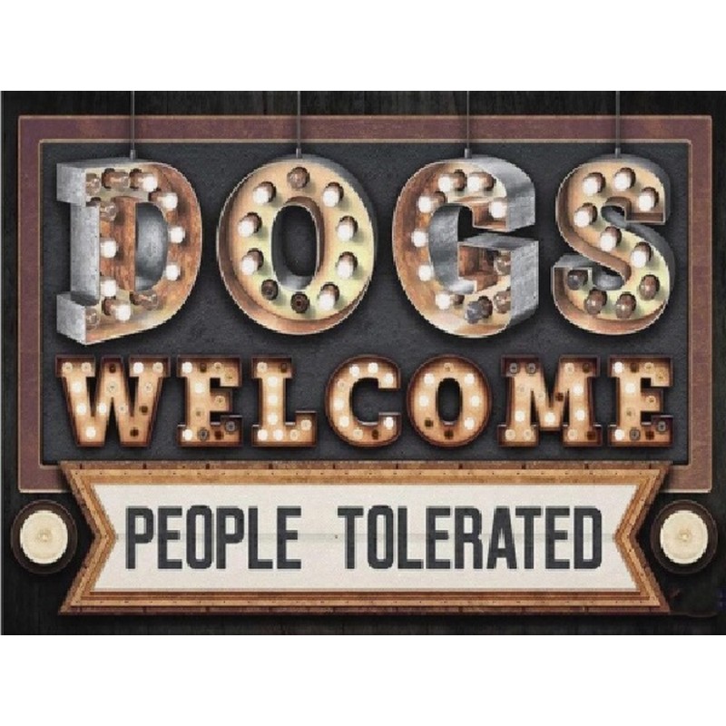 Diamond Painting - Dogs welcome, people tolerated thumbnail