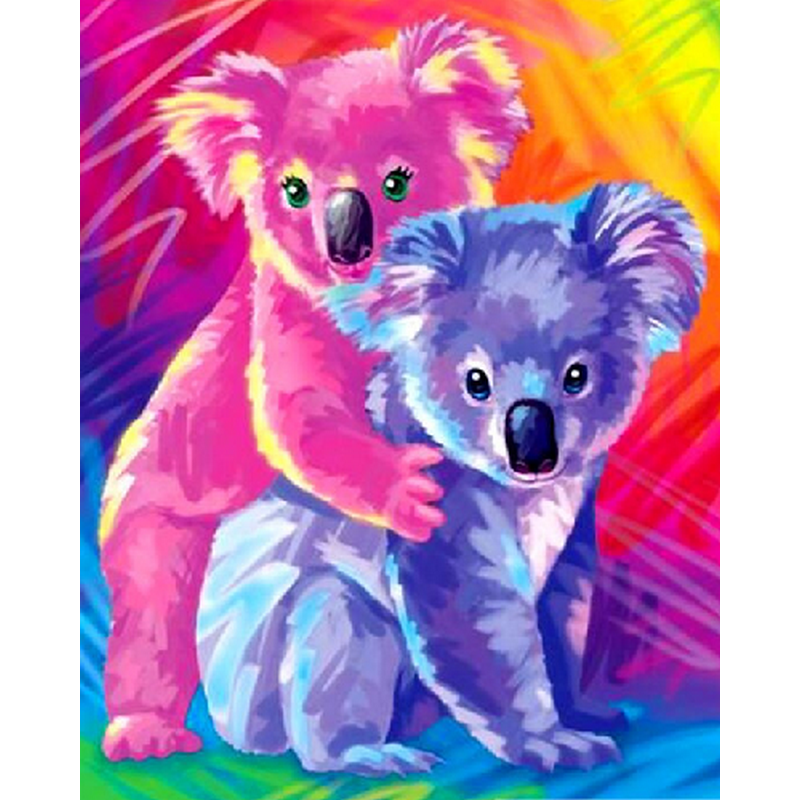 Diamond Painting - Farverige koalabjørne thumbnail
