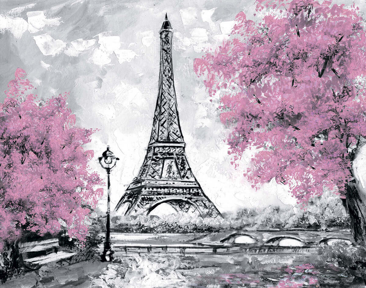Diamond Painting - Eiffeltårnet i blomst thumbnail