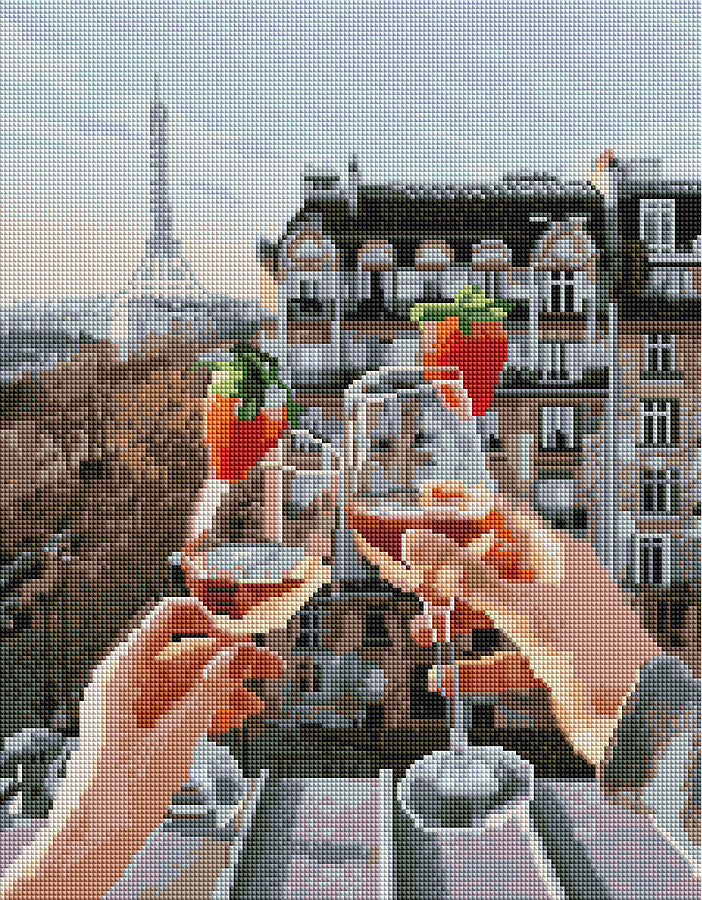Glas i Paris - på ramme thumbnail