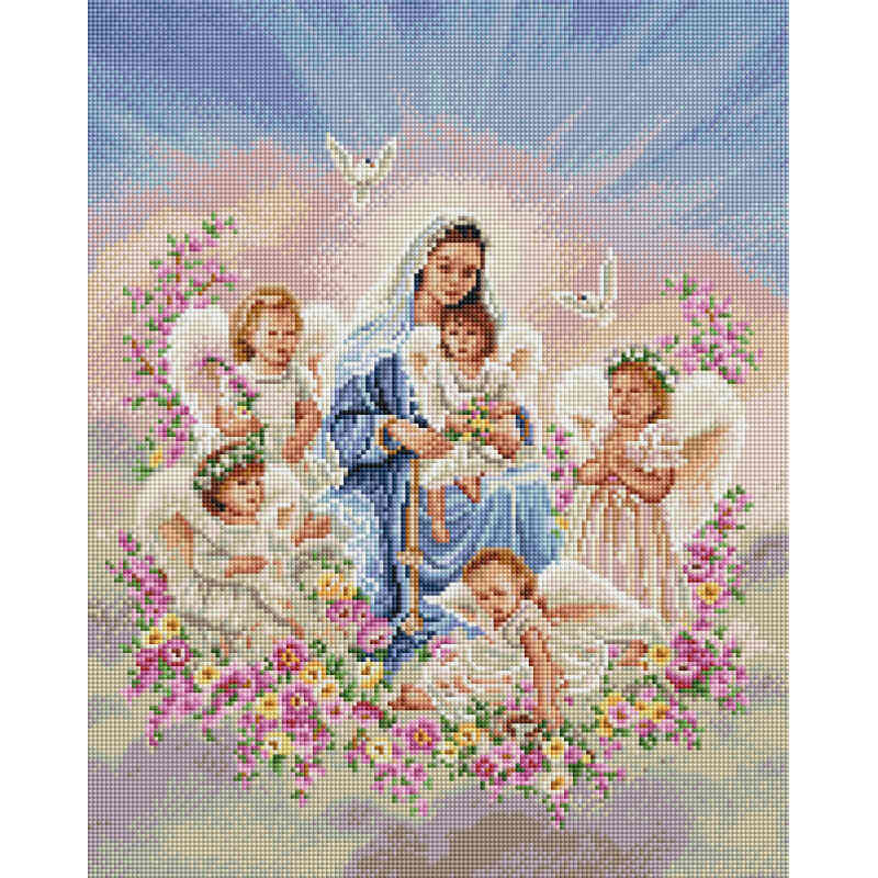 Jomfru Maria med engle