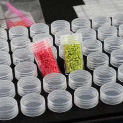 Opbevaringstaske med 60 bøtter - mørkblomstret