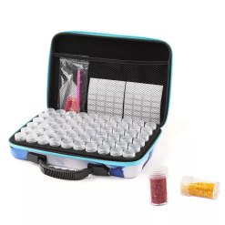 Opbevaringstaske med 60 bøtter - mørkblomstret