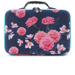 Opbevaringstaske med 60 bøtter - mørkblomstret