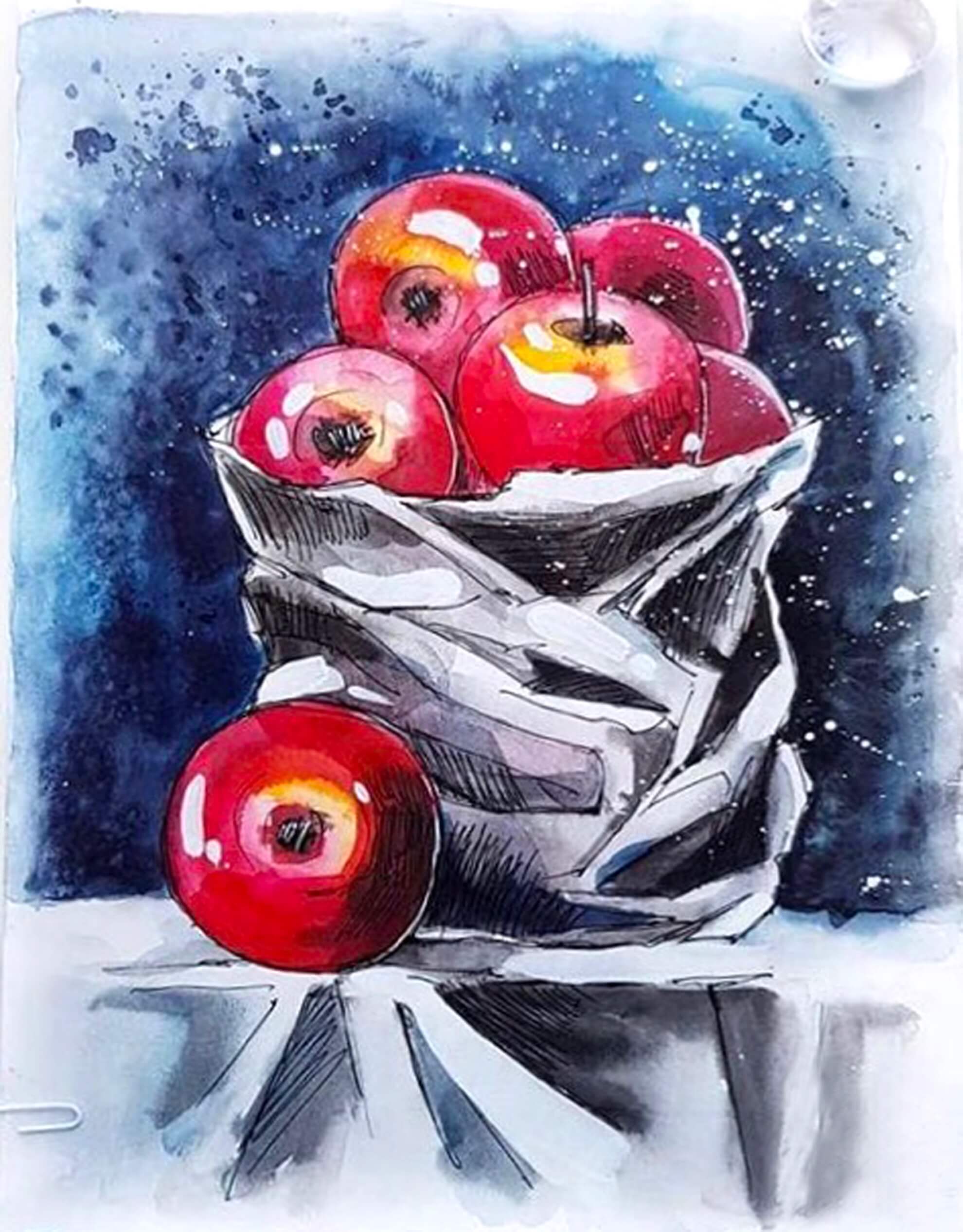 Diamond Painting - Røde æbler thumbnail