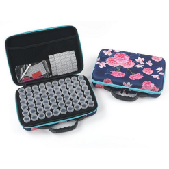 Opbevaringstaske med 60 bøtter - mørkblomstret