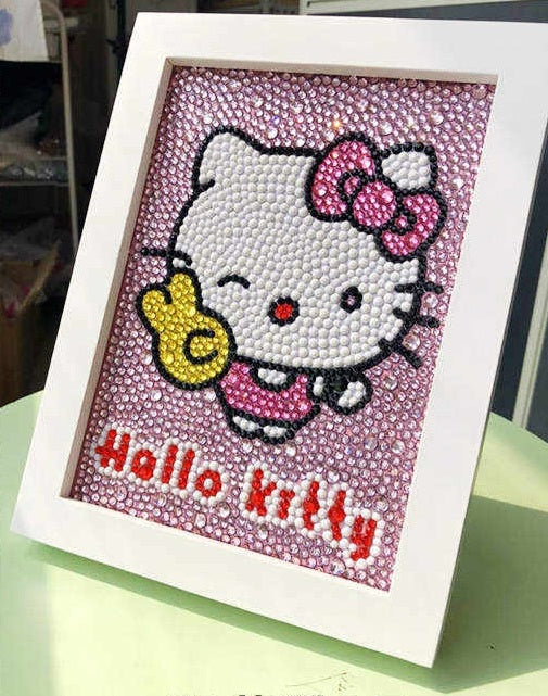 Diamond Painting - Helly Kitty B - med ramme thumbnail