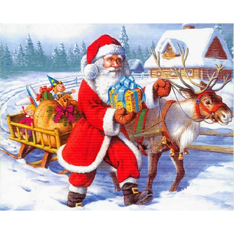 Julemanden med sit rensdyr (B) thumbnail