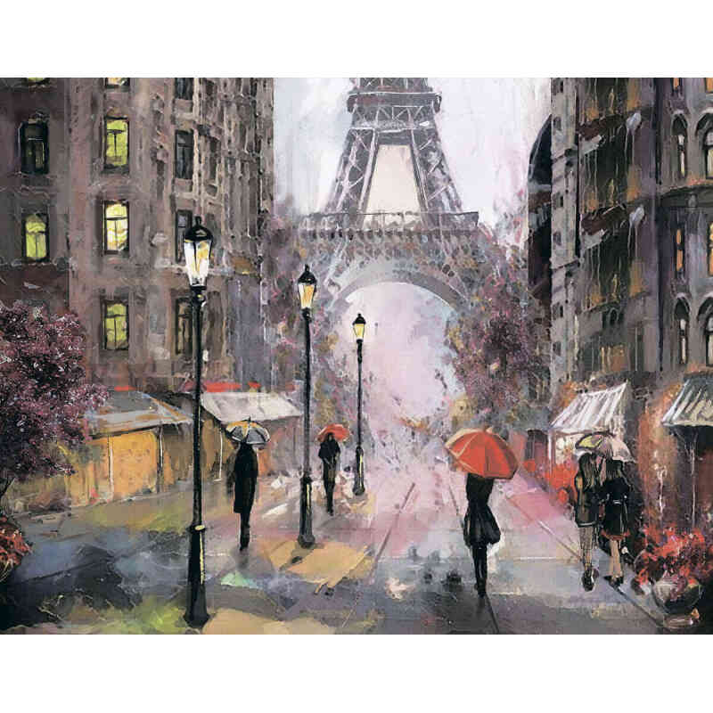 Paris i regnen - på ramme