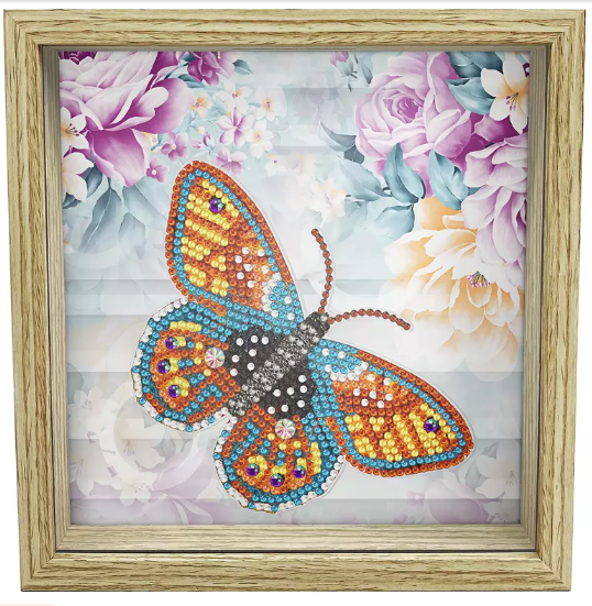 Diamond Painting - Sparebøsse med sommerfugl thumbnail