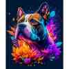 Hund med farver 1 i diamond paint
