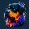 Hund med farver 2 i diamond paint