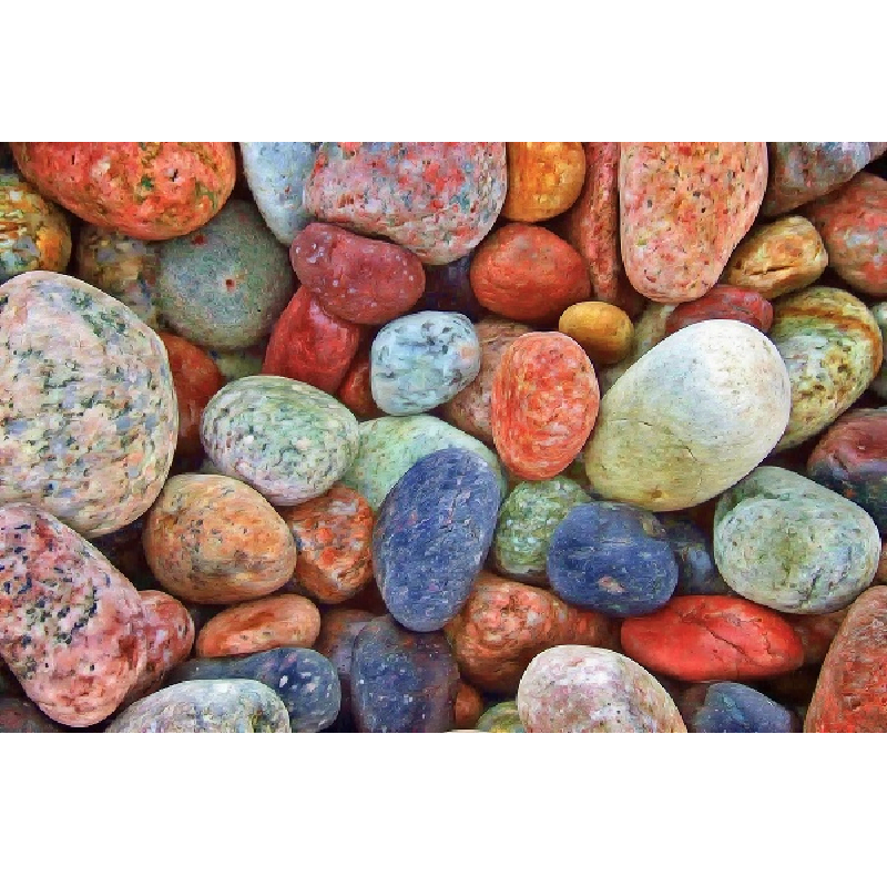 sten i mange forskellige farver