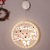Merry Christmas - Dekorativt juleophæng med batteridrevet lys (A) i diamond paint