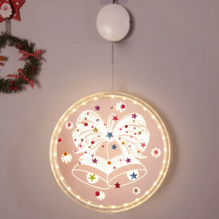 Juleklokker - Dekorativt juleophæng med batteridrevet lys (B)