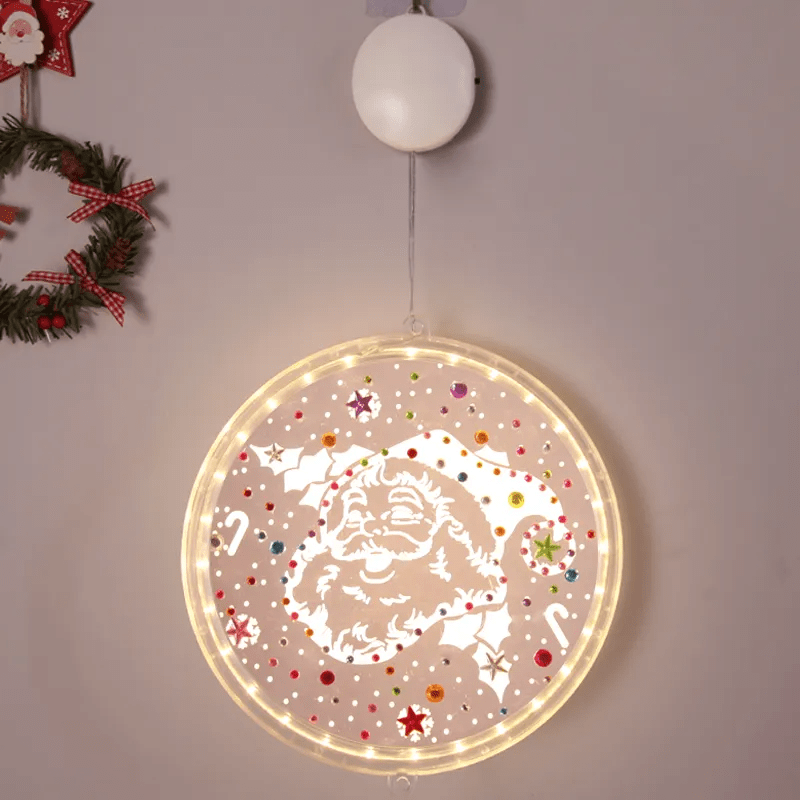 Julemand - Dekorativt juleophæng med batteridrevet lys (F)