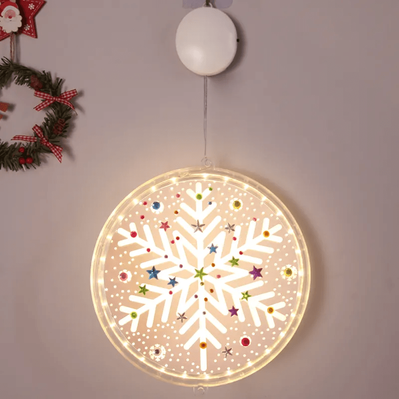 Iskrystal- Dekorativt juleophæng med batteridrevet lys (H) thumbnail