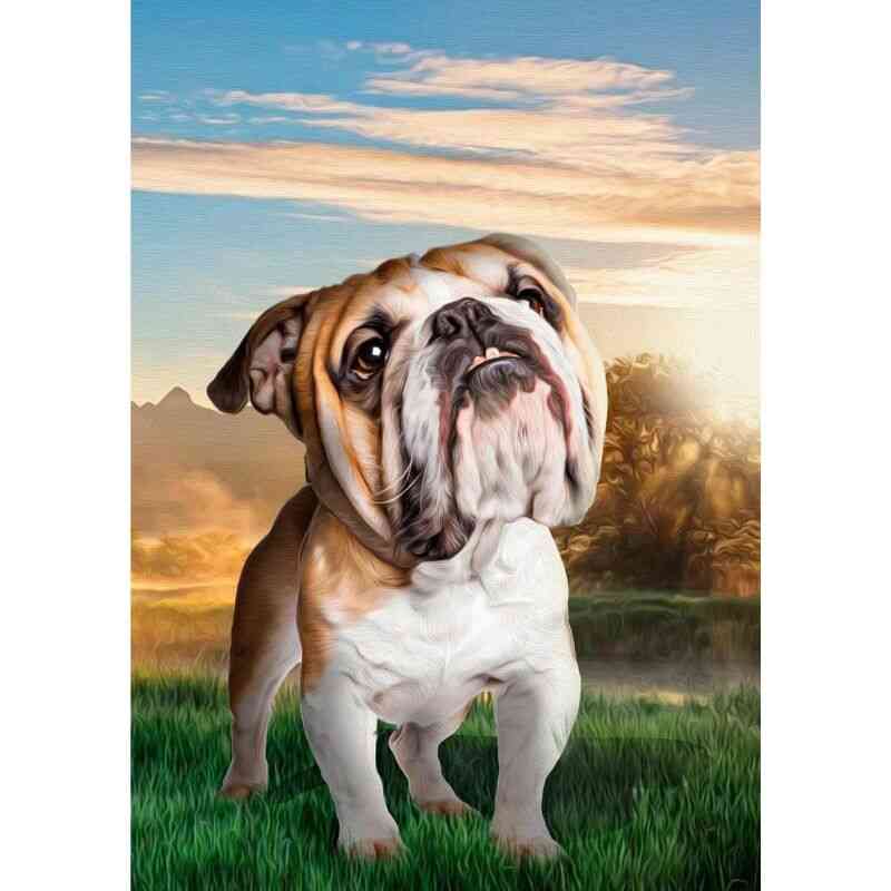 Bulldog - Premium - diamond art