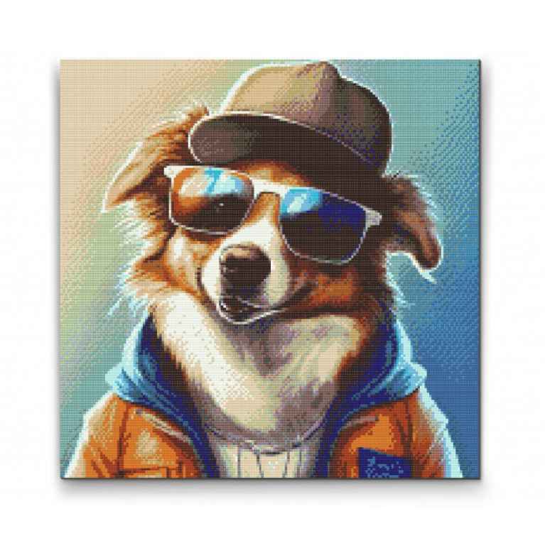 Hund med fede solbriller 3 - Premium