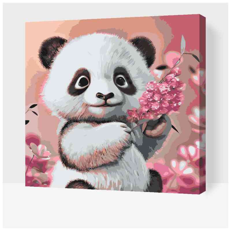 Sød panda - Paint by Numbers Premium