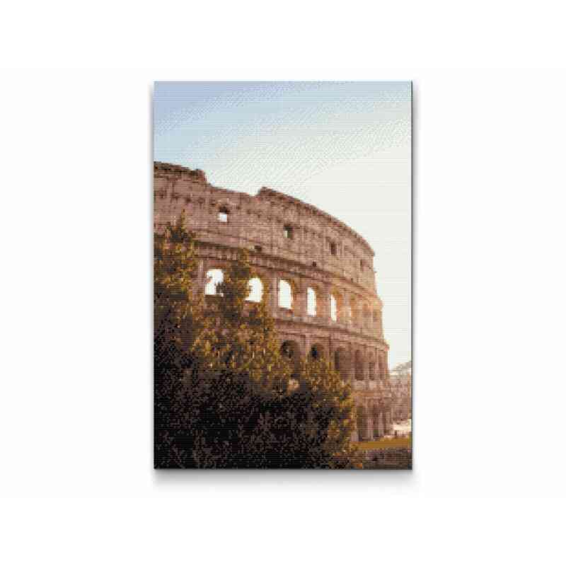 Oplev Colosseum i Rom og fordyb dig i dette imponerende amfiteater gennem vores diamond art-billede.