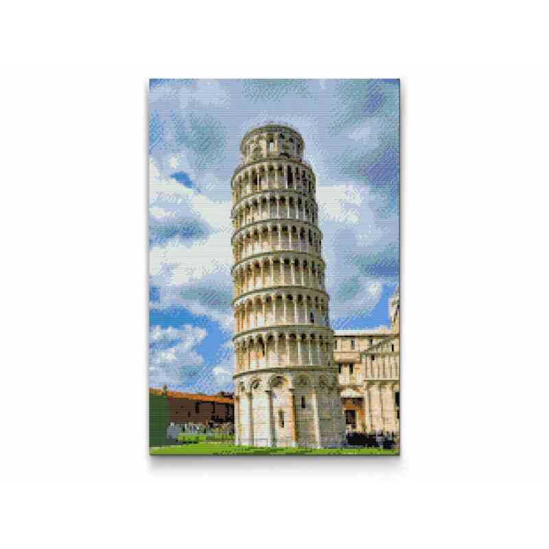 Bestil vores diamond art-billede, der viser det ikoniske skæve tårn i Pisa – en af Italiens mest unikke seværdigheder.