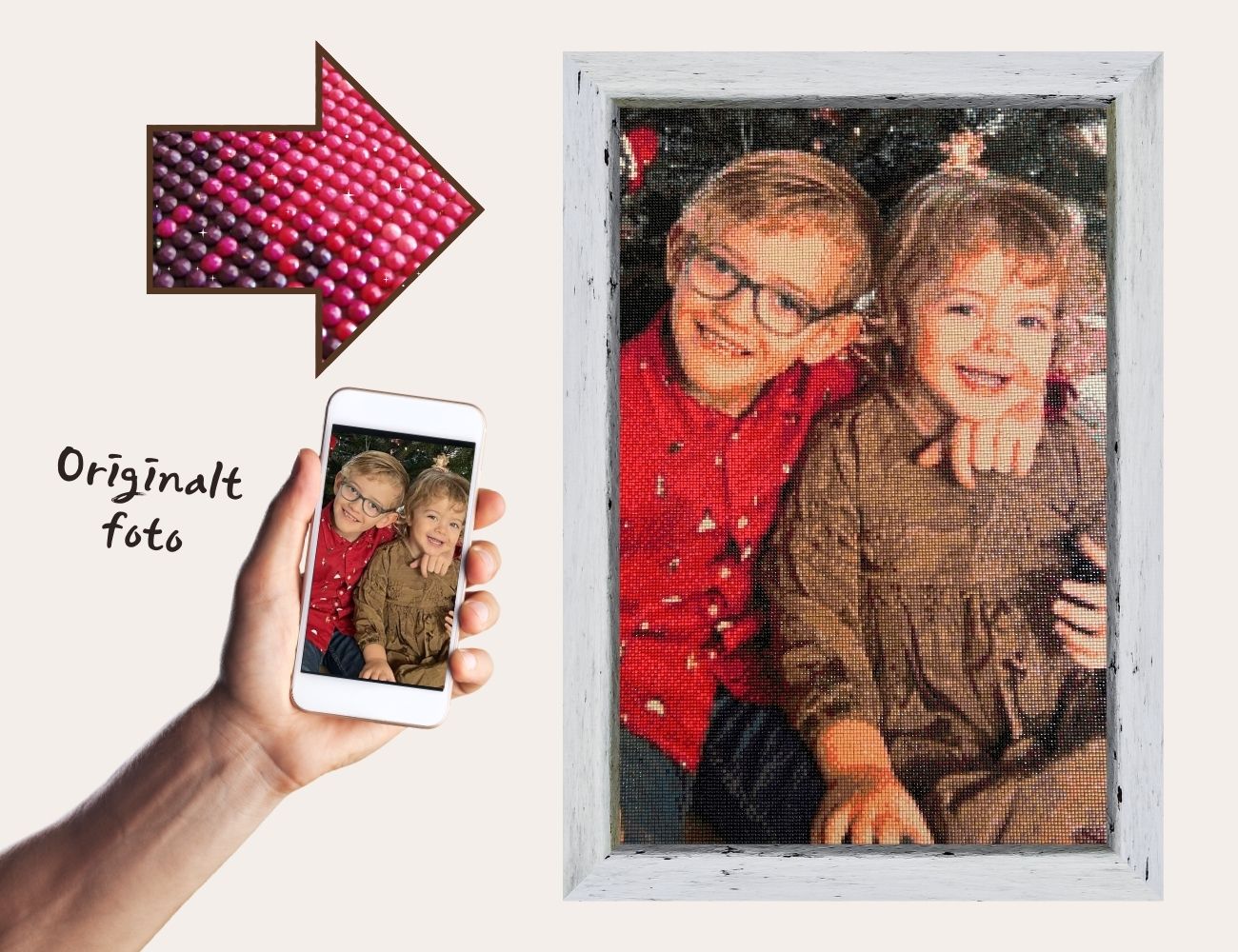 Eget foto som diamond paint