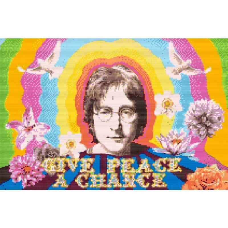 Skab et ikonisk øjeblik derhjemme med dette imponerende Diamond Art Premium-portræt af John Lennon. En hyldest til musiklegenden.