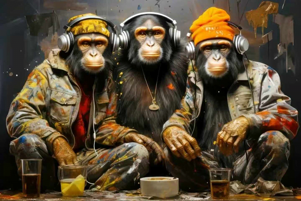 3 aber med høretelefoner