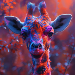 Farverig giraf i diamond art