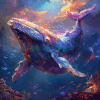 Farverig hval i diamond art