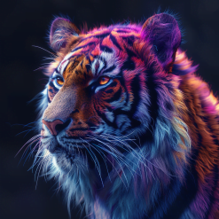 Farverig tiger i diamond art