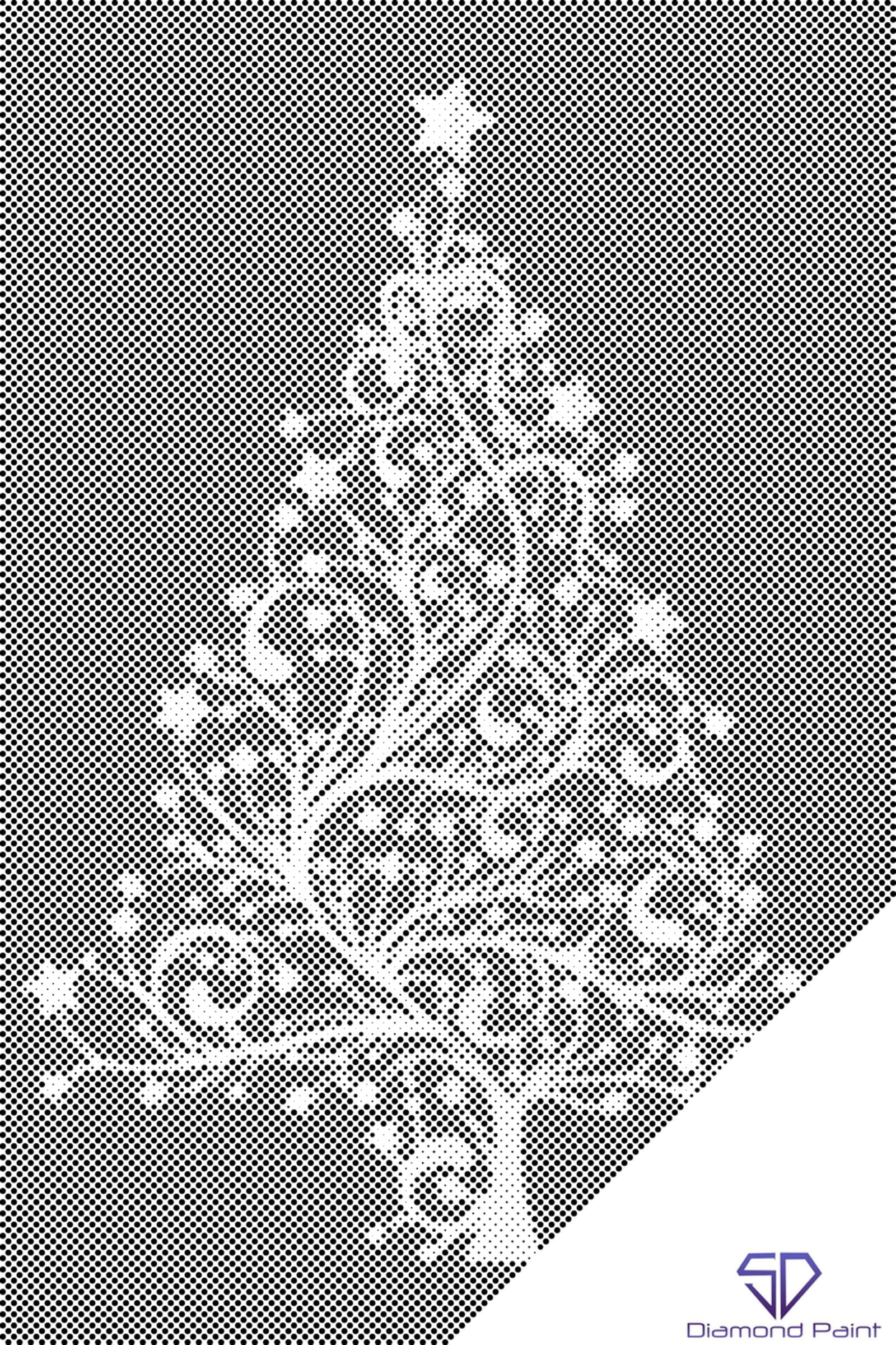 Mal med Prikker - Stjerneklædt juletræ