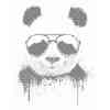 Mal med Prikker - Panda med solbriller