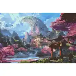 Japansk Have i diamond paint