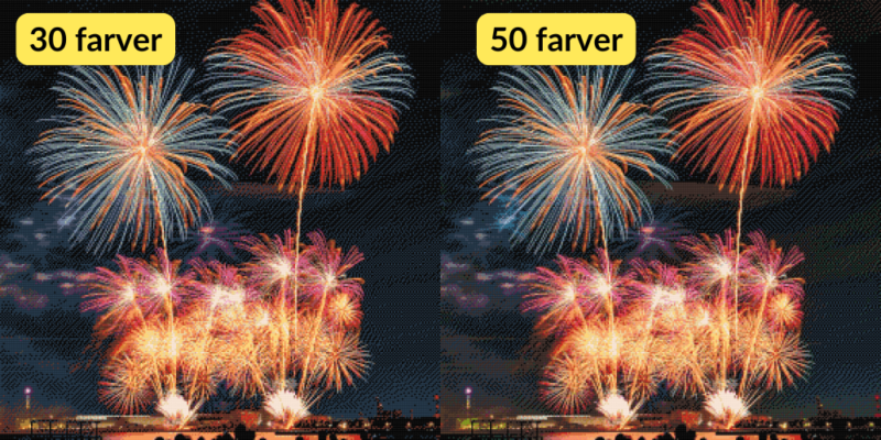 30 eller 50 farver til dit Diamond Paint-billede – Hvad skal du vælge?